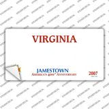 Virginia State Blank Novelty Sticker Decal