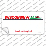 Wisconsin State Blank Novelty Sticker Decal