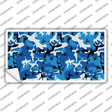Blue Camouflage Novelty Sticker Decal