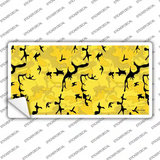 Yellow Camouflage Novelty Sticker Decal