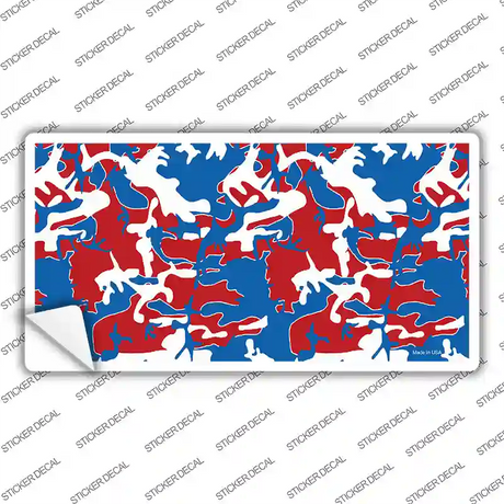 Patriotic Camouflage Novelty Sticker Decal