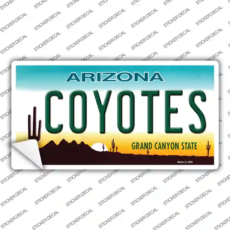 Coyotes Arizona State Novelty Sticker Decal