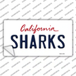 Sharks California State Novelty Sticker Decal