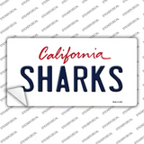 Sharks California State Novelty Sticker Decal