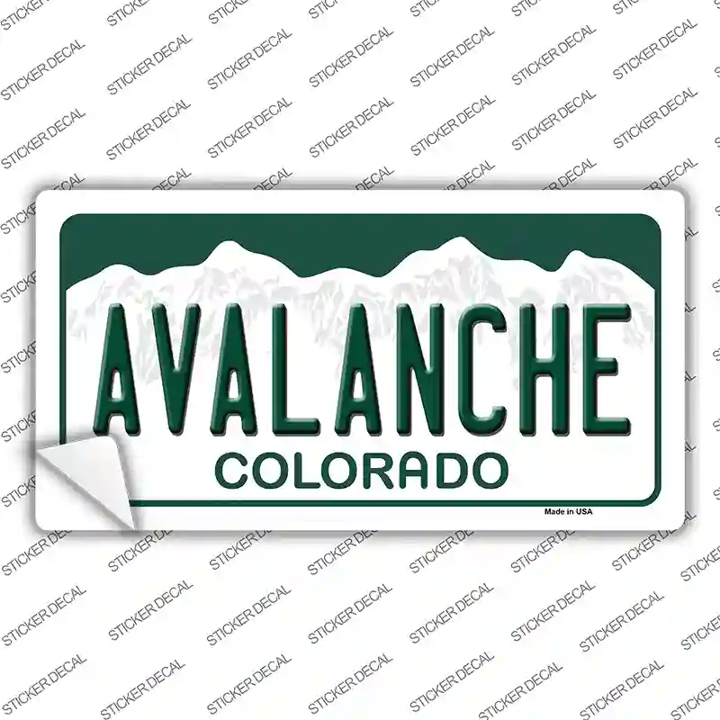 Avalanche Colorado State Novelty Sticker Decal