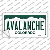 Avalanche Colorado State Novelty Sticker Decal
