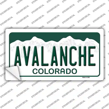 Avalanche Colorado State Novelty Sticker Decal