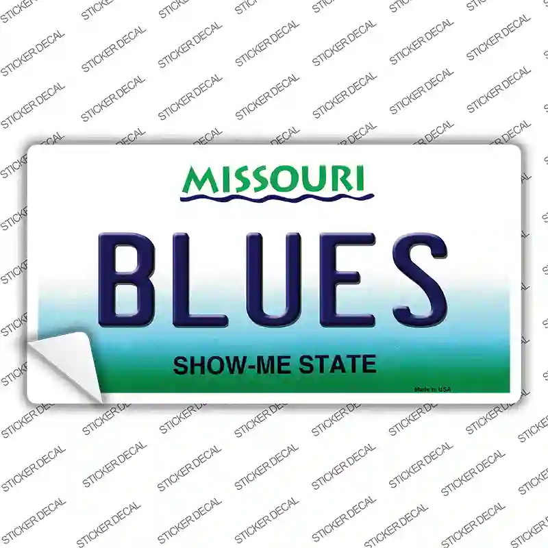 Blues Missouri State Novelty Sticker Decal