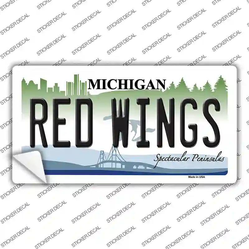 Redwings Michigan State Novelty Sticker Decal