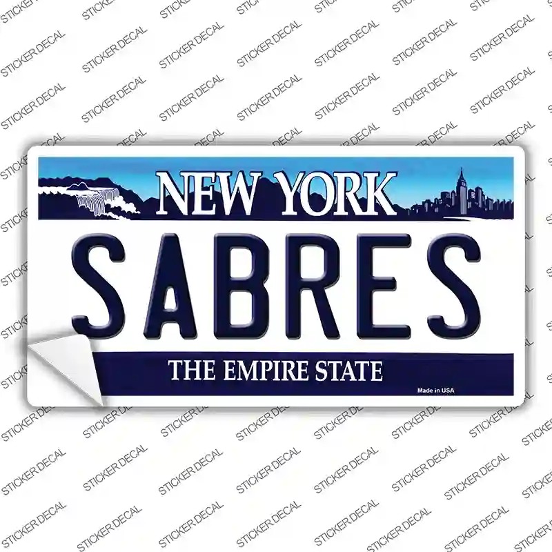 Sabres New York State Novelty Sticker Decal