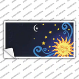 Celestial Sun Offset Novelty Sticker Decal