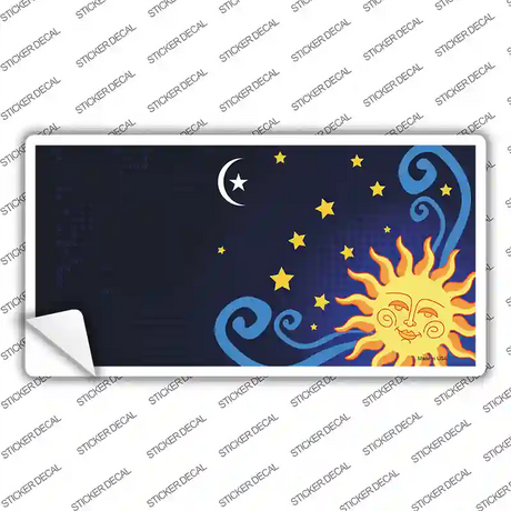 Celestial Sun Offset Novelty Sticker Decal