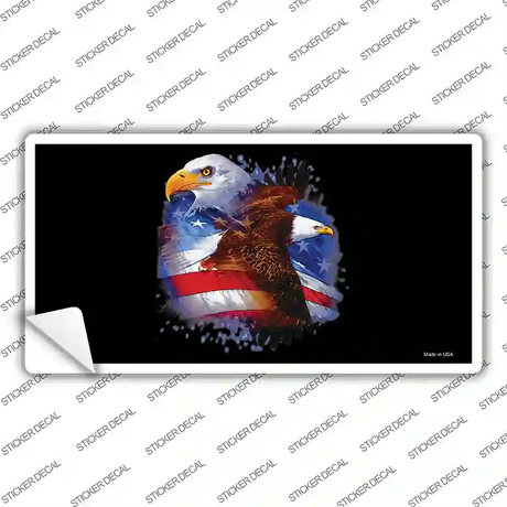 American Flag Eagles Novelty Sticker Decal