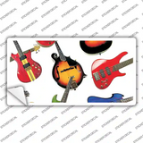 Guitars White Novelty Sticker Decal