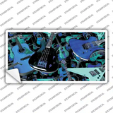 Guitars Blue Novelty Sticker Decal