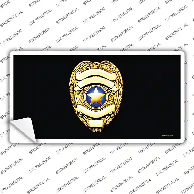 Police Badge Novelty Sticker Decal