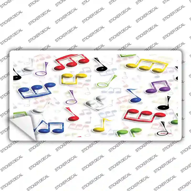 Musical Notes Multi-Color Novelty Sticker Decal