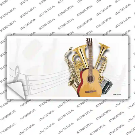 Musical Instruments Offset Novelty Sticker Decal