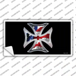 Maltese Cross Flag Novelty Sticker Decal