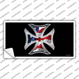 Maltese Cross Flag Novelty Sticker Decal