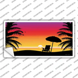 Sunset Beach Novelty Sticker Decal