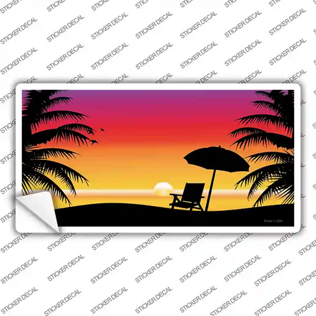Sunset Beach Novelty Sticker Decal