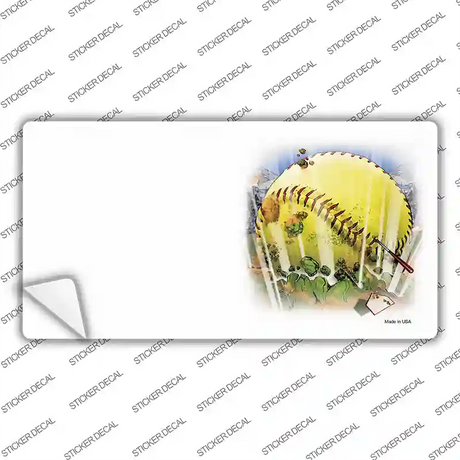 Softball Offset Novelty Sticker Decal