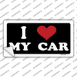 I Love My Car Black Novelty Sticker Decal