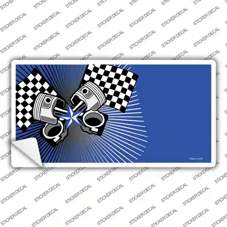 Racing Pistons Offset Novelty Sticker Decal