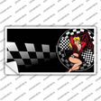 Racing Pin Up Girl Novelty Sticker Decal
