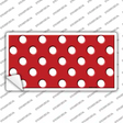 White Polka Dots Red Novelty Sticker Decal