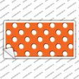 White Polka Dots Orange Novelty Sticker Decal