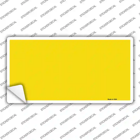 Yellow Solid Novelty Sticker Decal