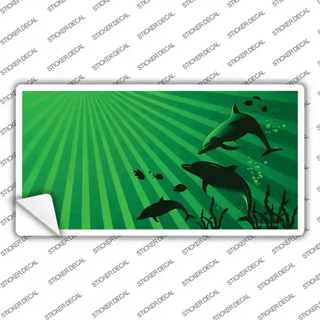 Family Of Dolphins Novelty Sticker Decal