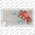 Crab And Seashells Novelty Sticker Decal