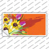 Floral Bouquet Offset Novelty Sticker Decal