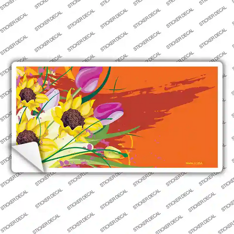 Floral Bouquet Offset Novelty Sticker Decal