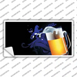 Frothy Beer Mug Offset Novelty Sticker Decal