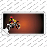 Dirt Bike Rider Offset Novelty Sticker Decal