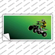 Quad Rider Offset Flat Novelty Sticker Decal