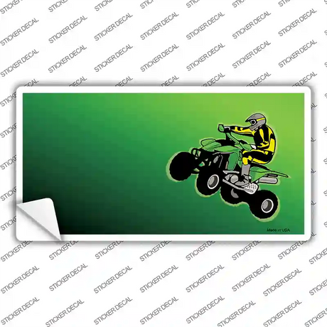 Quad Rider Offset Flat Novelty Sticker Decal