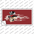 Smokin Joker Top Hat Skull Offset Novelty Sticker Decal
