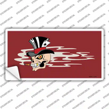 Smokin Joker Top Hat Skull Offset Novelty Sticker Decal