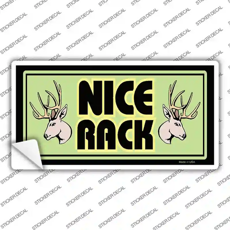 Nice Rack Deer Novelty Sticker Decal