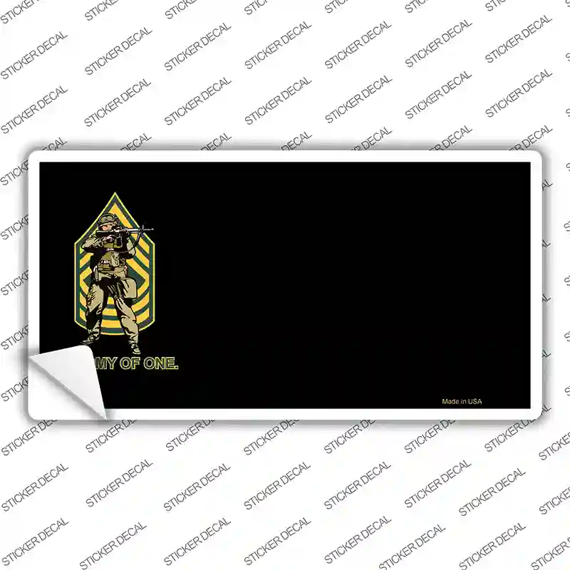 An Army of One Offset Motorcycle Novelty Sticker Decal