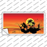 Sunset Surfer Novelty Sticker Decal