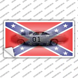 Confederate Flag Charger Novelty Sticker Decal
