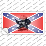 Confederate Flag Cowboy Novelty Sticker Decal