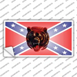 Confederate Flag Grizzly Bear Novelty Sticker Decal
