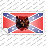 Confederate Flag Grizzly Bear Novelty Sticker Decal